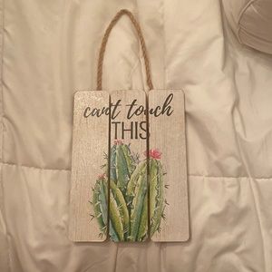 Cactus wooden sign/picture